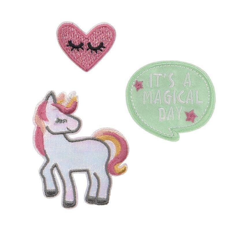 Lassig Textile Woven Sticker Stick On - Unicorn (Set of 3), , large image number 3