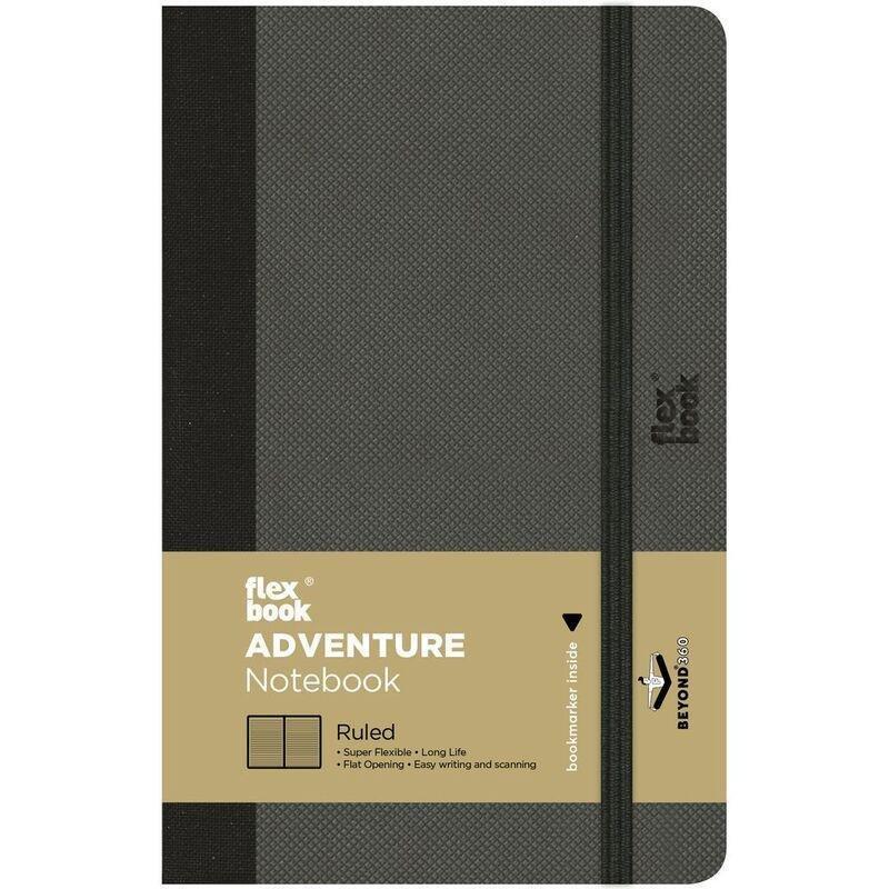 Flexbook Adventure Ruled A6 Notebook - Pocket - Off-Black (9 x 14 cm), , large image number 0