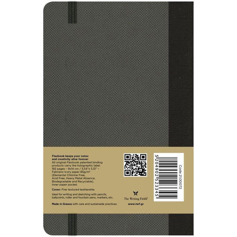 Flexbook Adventure Ruled A6 Notebook - Pocket - Off-Black (9 x 14 cm), , large image number 1