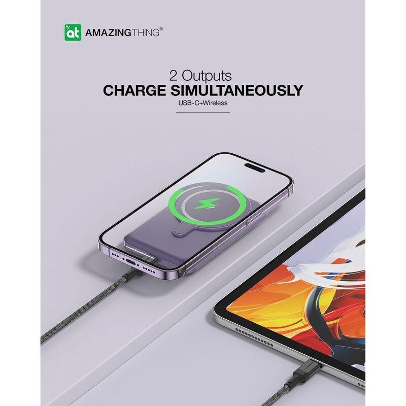 AmazingThing Thunder Pro Mag PD 5000mAh Power Bank With Holder - Purple, , large image number 4