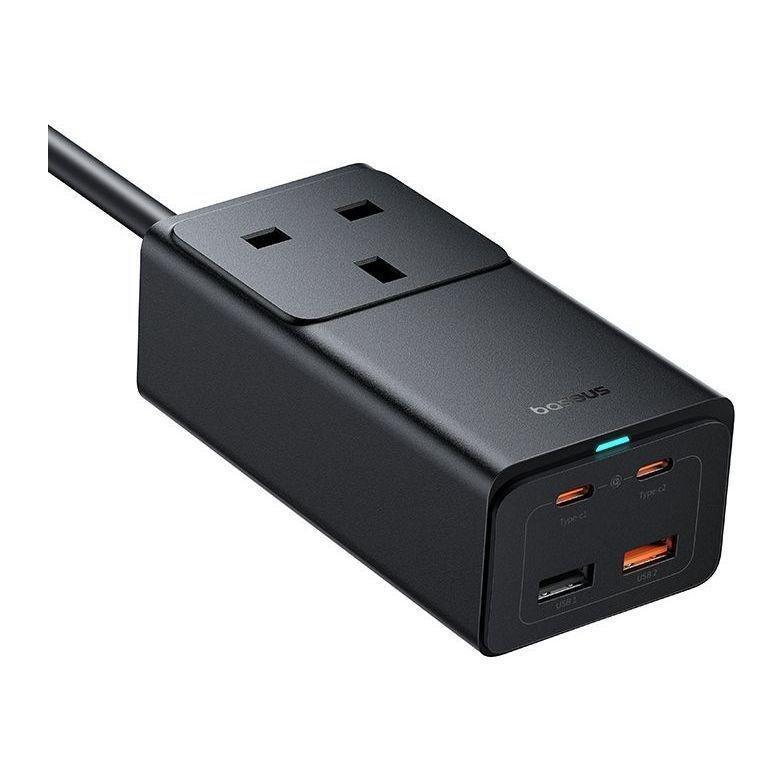 Baseus GaN5 Pro PowerCombo On Powerstrip AC + 2 USB-A + 2 USB-C 65W 1.5m UK - Black, , medium