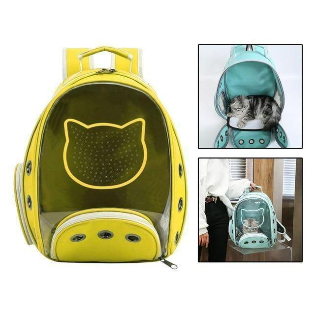 Nutrapet Petstranaut Backpack Bobble Cat Face Yellow, , large image number 1
