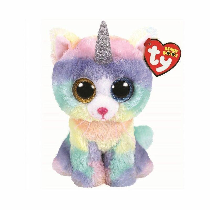 Beanie Boos Cat Heather Horn Pastel Med, , large image number 0