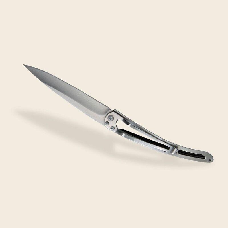 Deejo 37G Pocket Knife - Ebony Wood/Easy Rider (Grey), , large image number 4