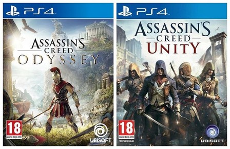ASSORTED GAMES/BUNDLES - Assassin's Creed Odyssey + Assassin's Creed Unity (Bundle) - PS4