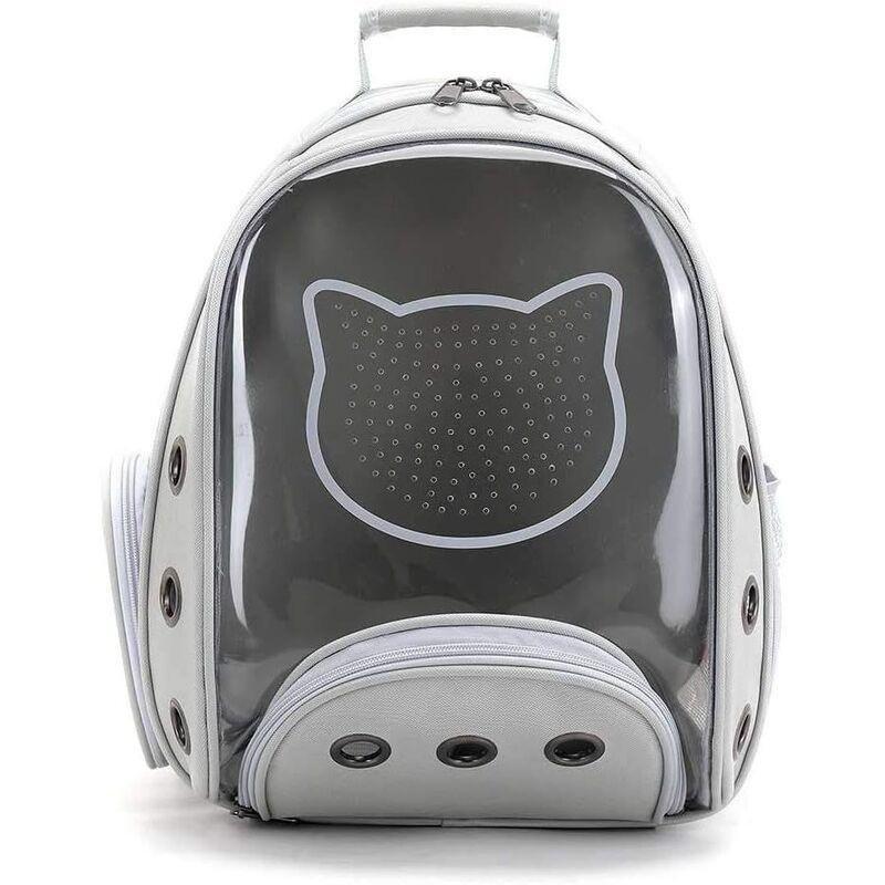 Nutrapet Petstranaut Backpack Bobble Cat Face Gray, , medium