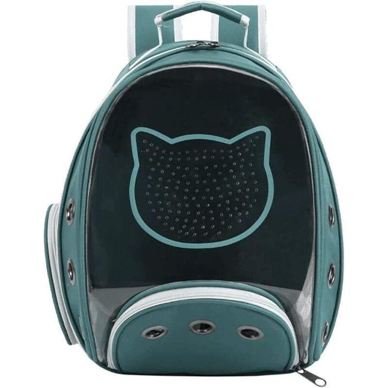 Nutrapet Petstranaut Backpack Bobble Cat Face Green, , large image number 0