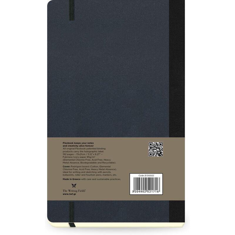 Flexbook Global Open-Date A5 Notebook - Medium - Black Cover/Black Spine (13 x 21 cm), , large image number 1