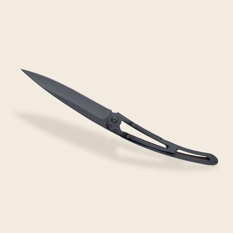 Deejo 37G Pocket Knife - Ebony Wood/Moto Racing (Grey), , large image number 4