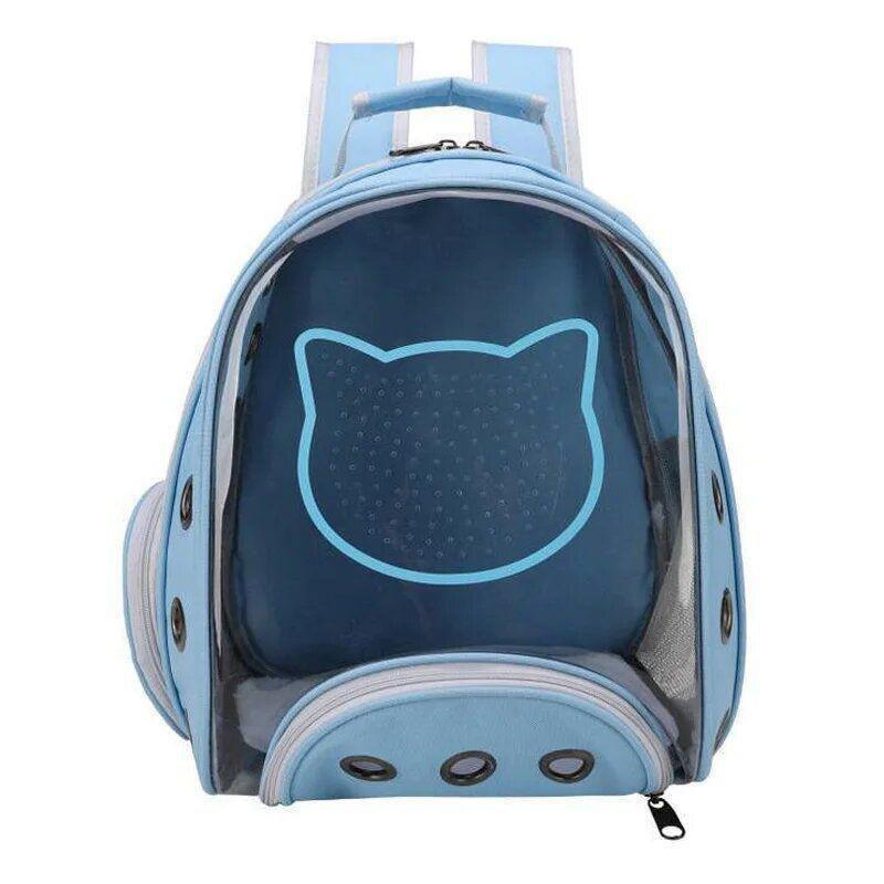 Nutrapet Petstranaut Backpack Bobble Cat Face Blue, , large image number 0