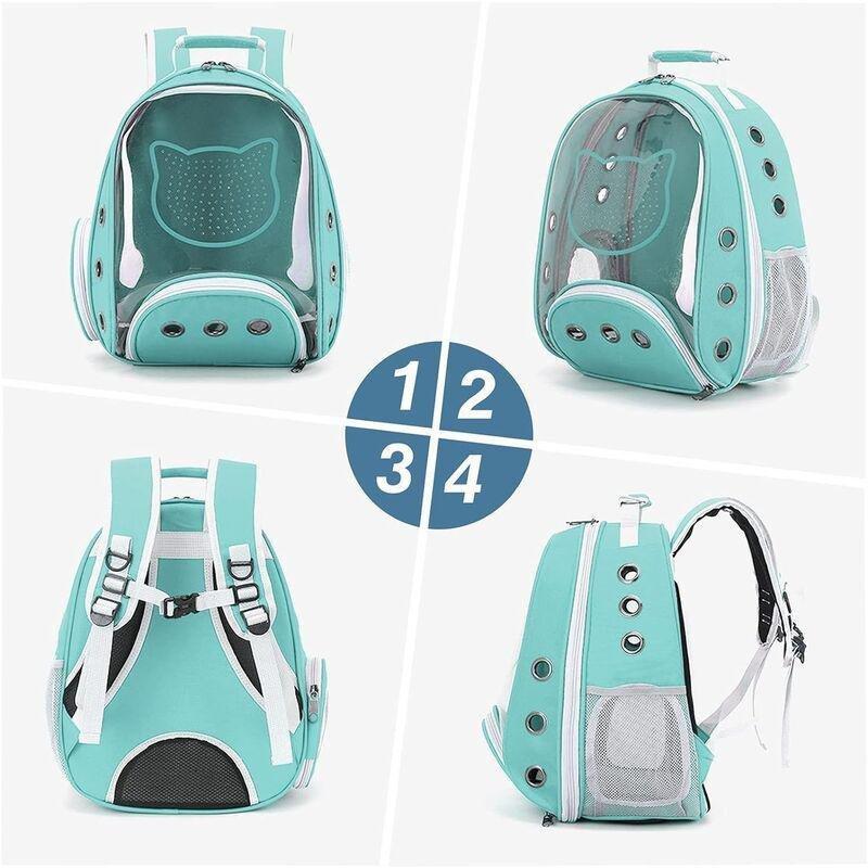 Nutrapet Petstranaut Backpack Bobble Cat Face Blue, , large image number 1
