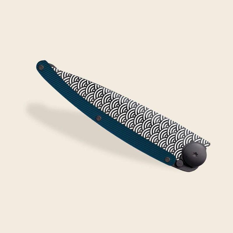 Deejo 37G Pocket Knife - Blue Aluminium/Clouds (Black), , large image number 2