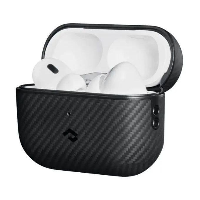 Pitaka MagEZ Magsafe Carbon Fiber Airpods Case for Airpods Pro/Pro2 - Black/Grey Twill, , large image number 1