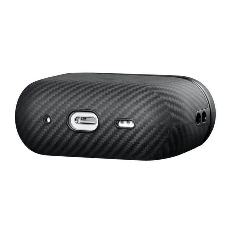 Pitaka MagEZ Magsafe Carbon Fiber Airpods Case for Airpods Pro/Pro2 - Black/Grey Twill, , large image number 2