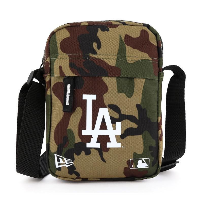 NEW ERA - New Era MLB Los Angeles Dodgers Side Men's Bag Woodland Camo/White