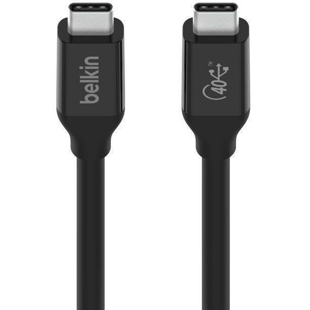 Belkin Connect USB4 Cable 100W + 40Gbps 0.8m - Black, , large image number 2
