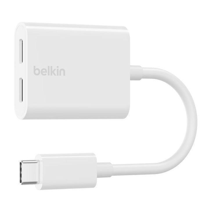 Belkin RockStar USB-C Audio + Charge Adapter - White, , medium