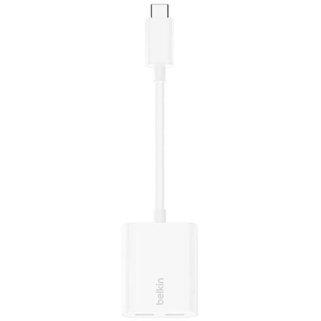 Belkin RockStar USB-C Audio + Charge Adapter - White, , large image number 1