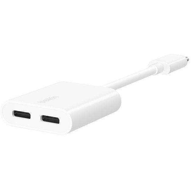 Belkin RockStar USB-C Audio + Charge Adapter - White, , large image number 2