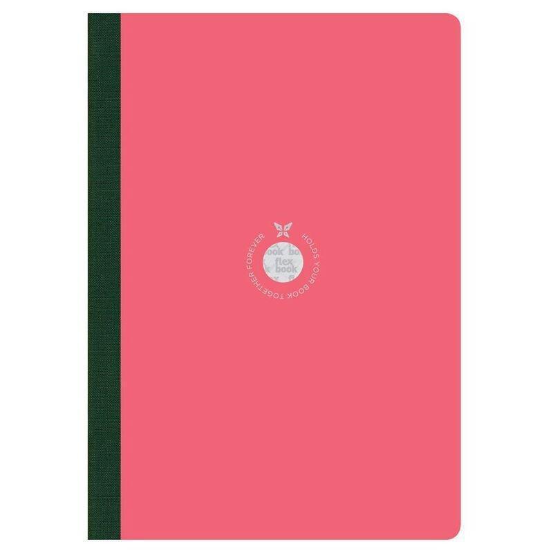Flexbook Smartbook Ruled B5 Notebook - Large - Pink Cover/Green Spine (17 x 24 cm), , large image number 0