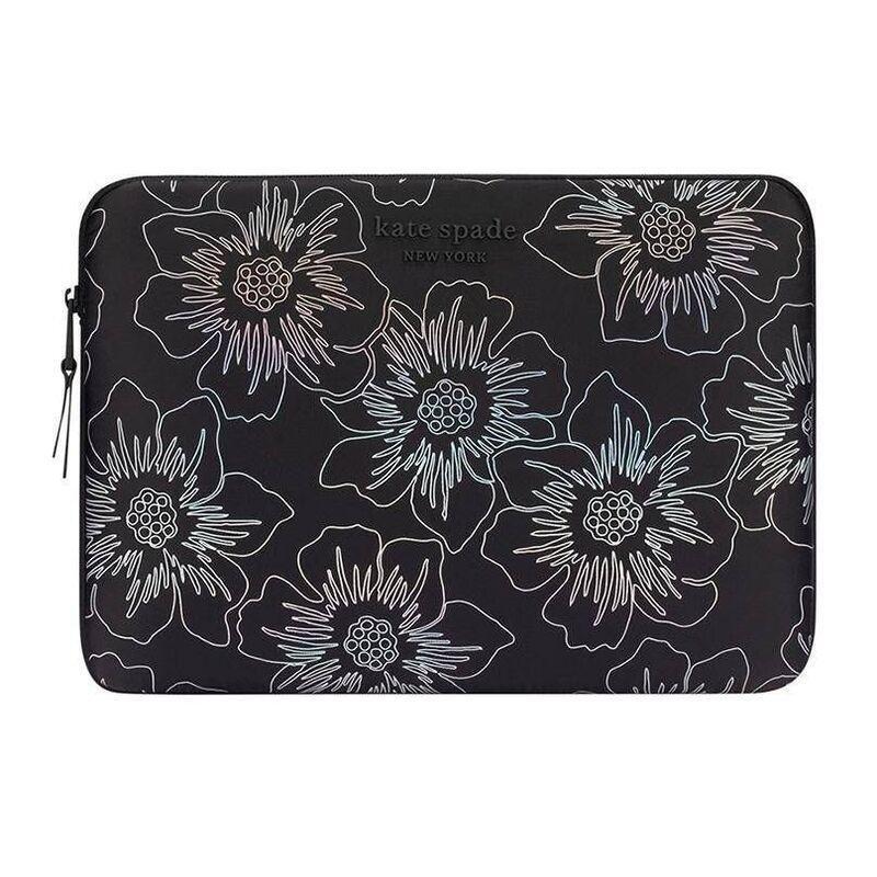 Kate Spade New York Laptop Puffer Sleeve For Up To 14" Laptop - Hollyhock Iridescent Black, , medium