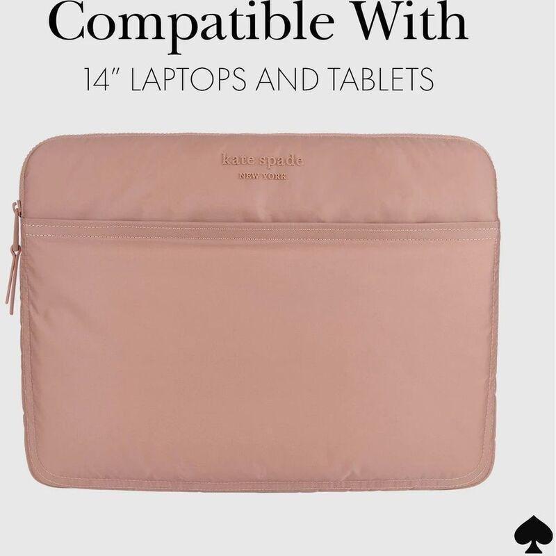 Kate Spade New York Laptop Puffer Sleeve For Up To 14" Laptop - Madison Rouge Nylon, , large image number 4