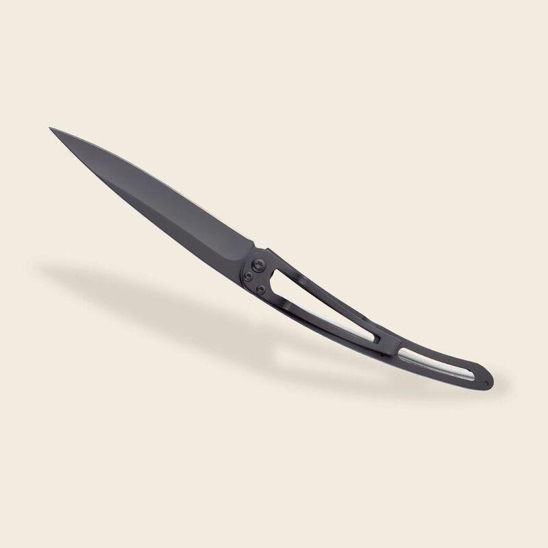 Deejo 37G Pocket Knife - Light (Grey) Aluminium/Quadratic (Black), , large image number 2