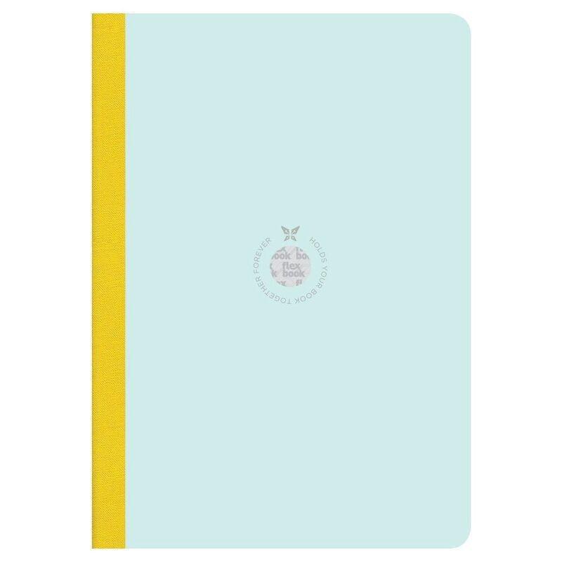 Flexbook Smartbook Ruled B5 Notebook - Large - Light Blue Green Cover/Yellow Spine (17 x 24 cm), , large image number 0