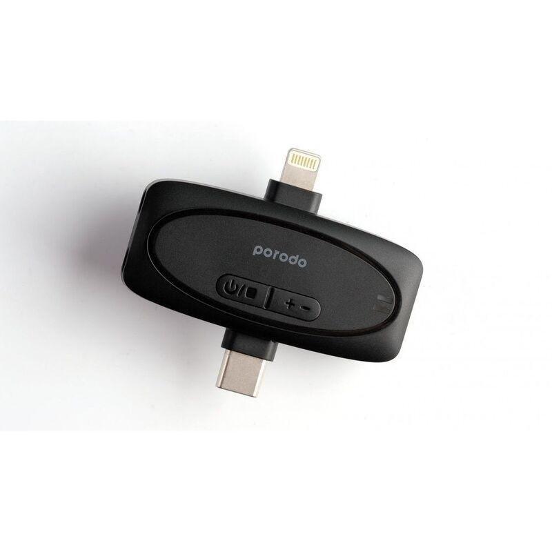 Porodo Dual Mic Lavalier Microphone (Lightning/Type-C/AUX), , large image number 1