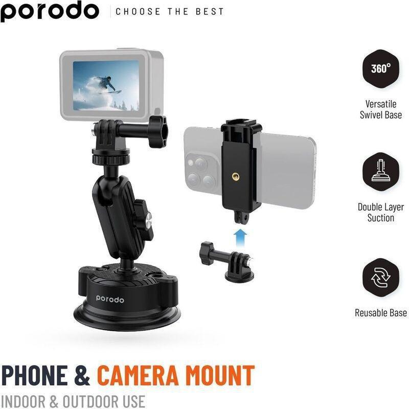 Porodo Phone & Camera Mount Indoor & Outdoor USE, , large image number 3