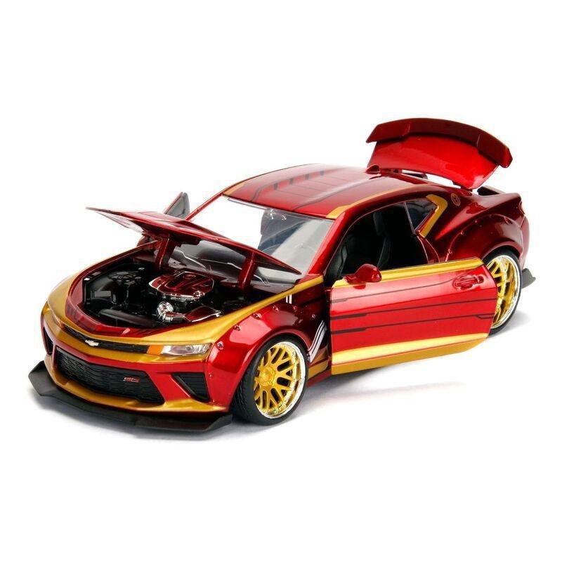 Jada Toys Metals Marvel Avengers Iron Man And 2016 Chevy Camaro Diecast Model Car With Figure 1.24 Scale, , large image number 3