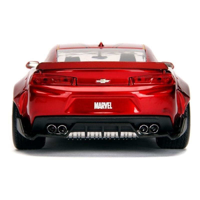 Jada Toys Metals Marvel Avengers Iron Man And 2016 Chevy Camaro Diecast Model Car With Figure 1.24 Scale, , large image number 4