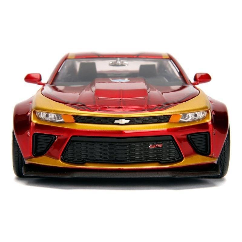 Jada Toys Metals Marvel Avengers Iron Man And 2016 Chevy Camaro Diecast Model Car With Figure 1.24 Scale, , large image number 6