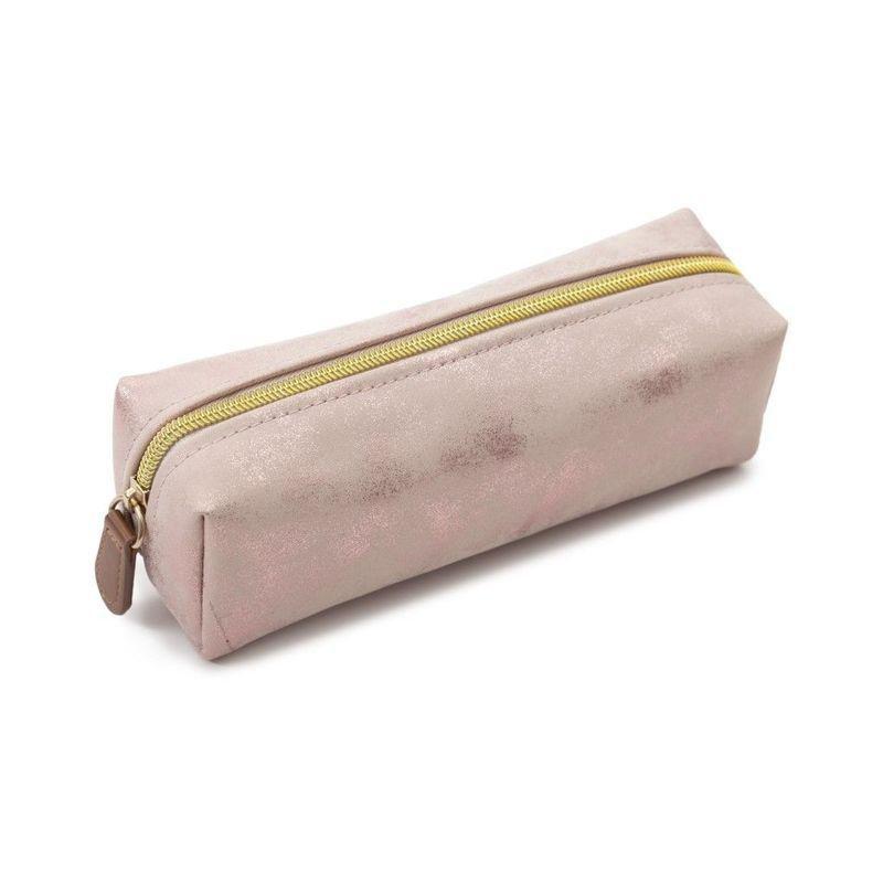 All That Glitters Blush Satin Pencil Case, , large image number 1