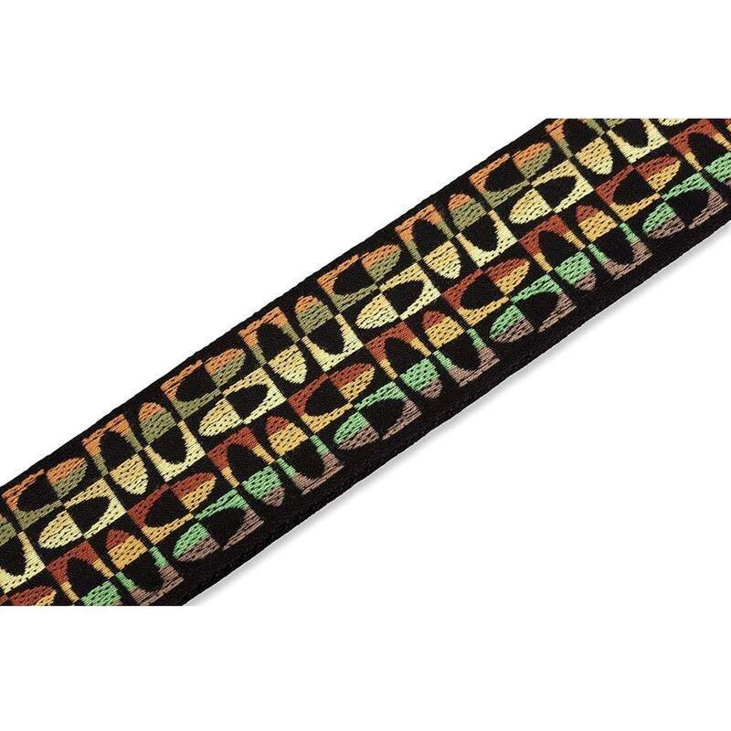 Levys M8HT17 60's Hootenanny Jacquard Weave Guitar Strap 2-Inch, , large image number 2