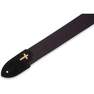 LEVYS LEATHERS - Levys MC8CBLK Cotton Guitar Strap with Cross Inlay In Tip 2-Inch