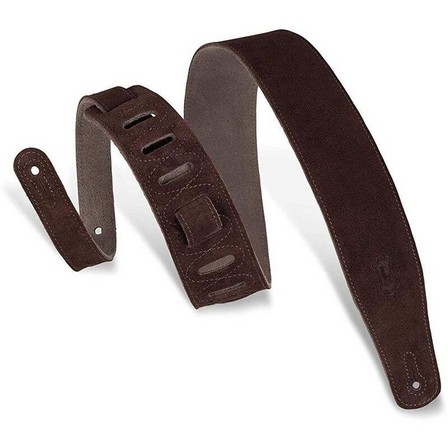 LEVYS LEATHERS - Levys MS26Brn 2 Suede Guitar Strap with Suede Backing 1.2-Inch