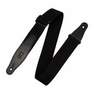 LEVYS LEATHERS - Levys Mssr80Blk 2-Inch Rayon Webbing Guitar Strap With Leather