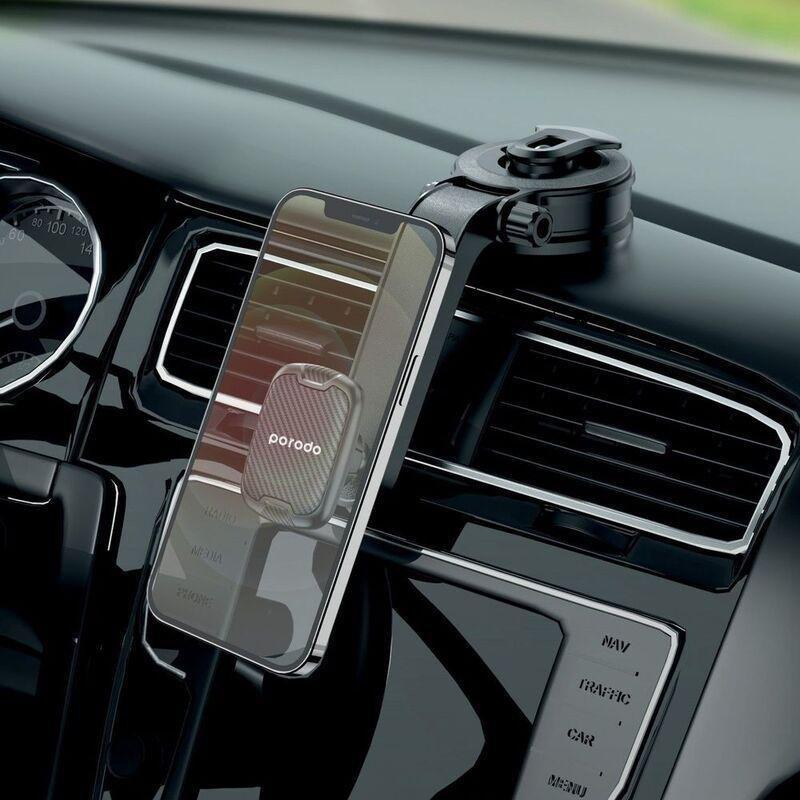 Porodo Suction Cup Car Mount Magnetic Windshield / Dashboard, , large image number 2