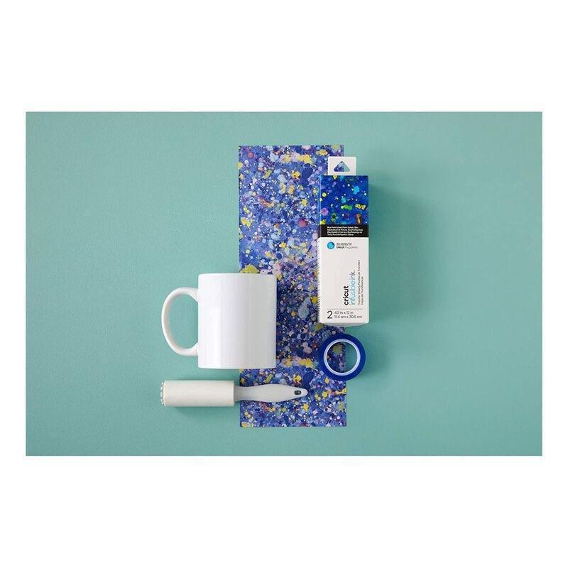 Cricut Infusible Ink Transfer Sheets Ideal Size For Mugpress (4.5 x 12-Inch) (Pack of 2) - Blue Paint Splash, , large image number 1