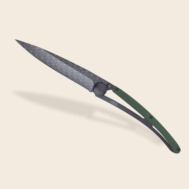 Deejo 37G Pocket Knife - Kaki Aluminium/Perspective (Black), , large image number 1