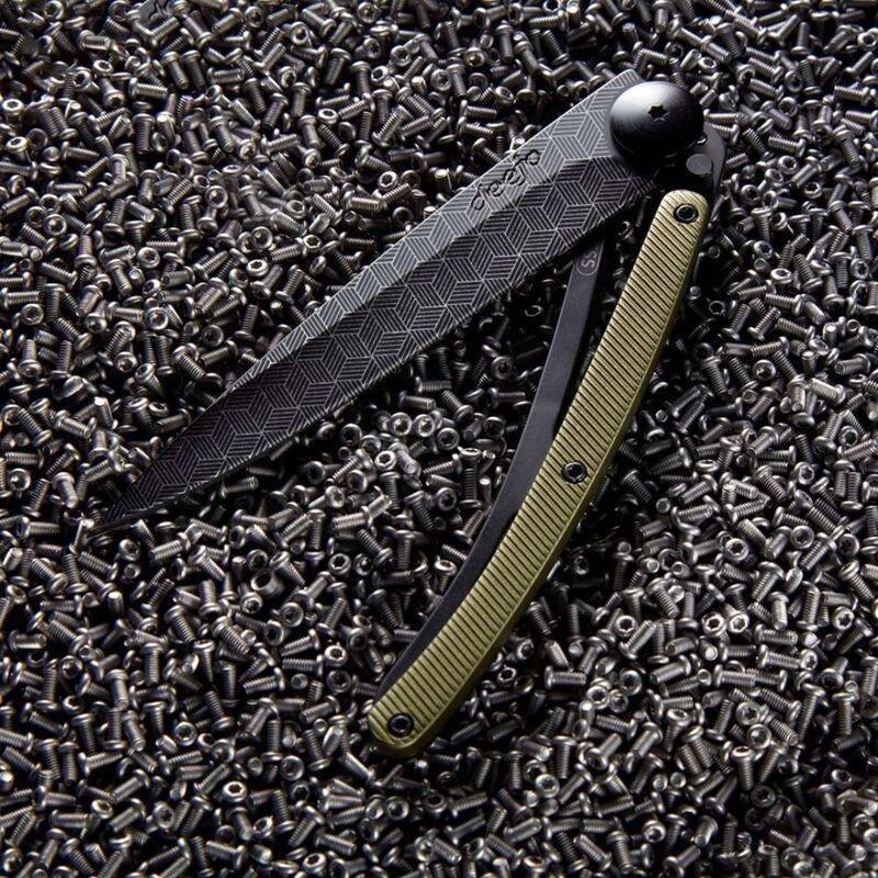 Deejo 37G Pocket Knife - Kaki Aluminium/Perspective (Black), , large image number 5