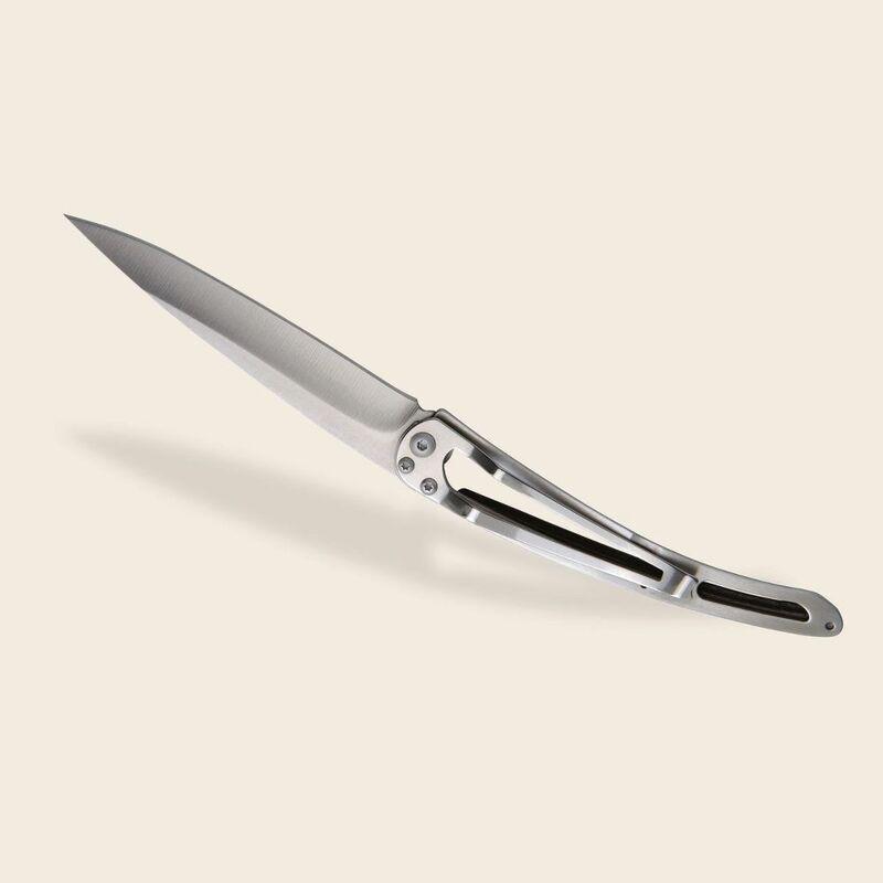 Deejo 37G Pocket Knife - Ebony Wood/Cafe Racer (Grey), , large image number 4