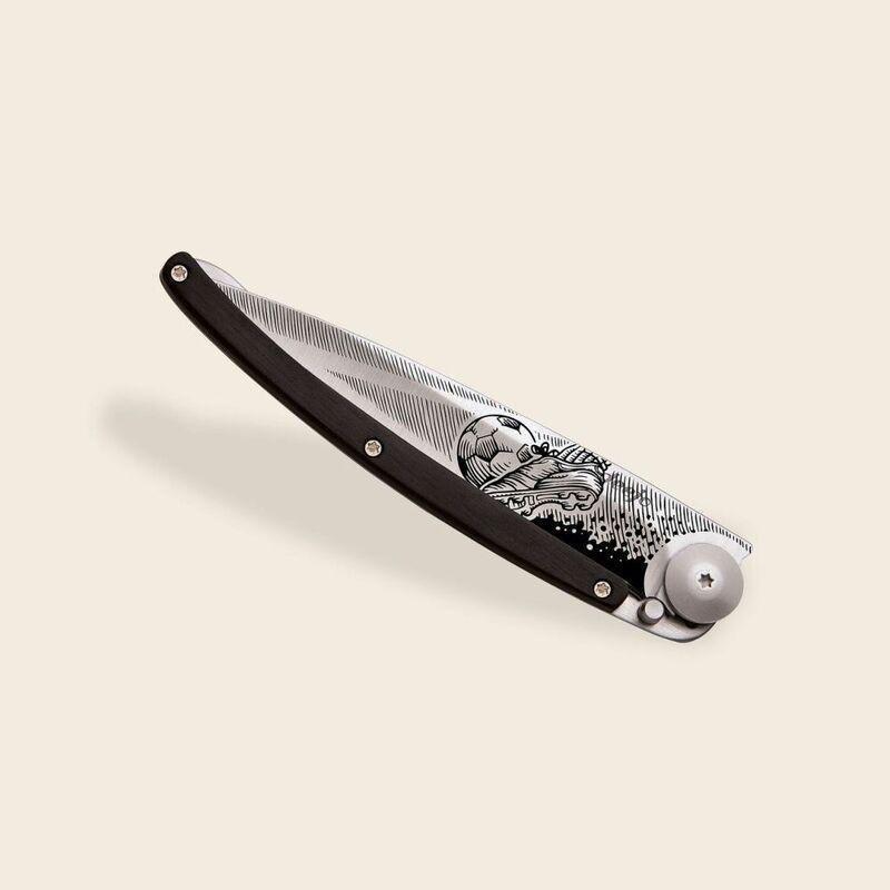 Deejo 37G Pocket Knife - Ebony Wood/Goal (Grey), , large image number 2