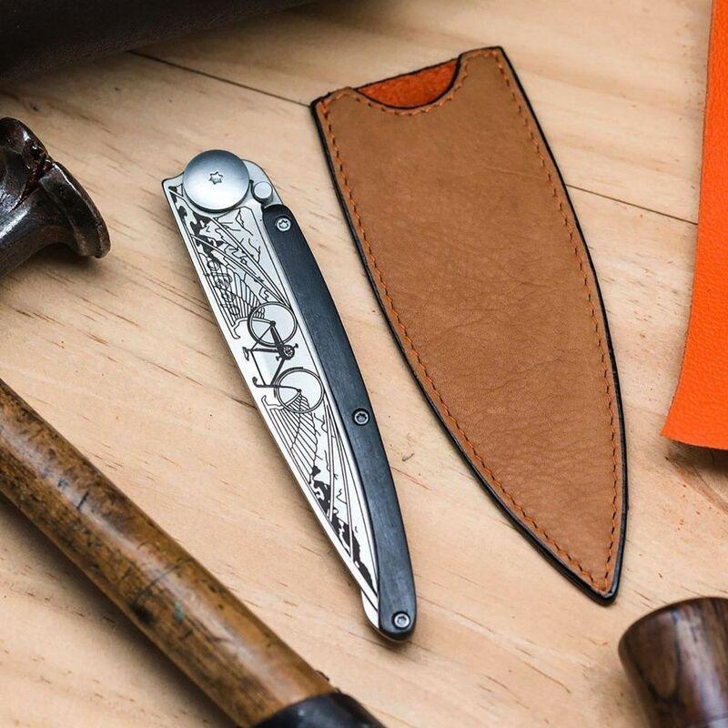 Deejo 37G Pocket Knife - Ebony Wood/Bicycle (Grey), , large image number 5