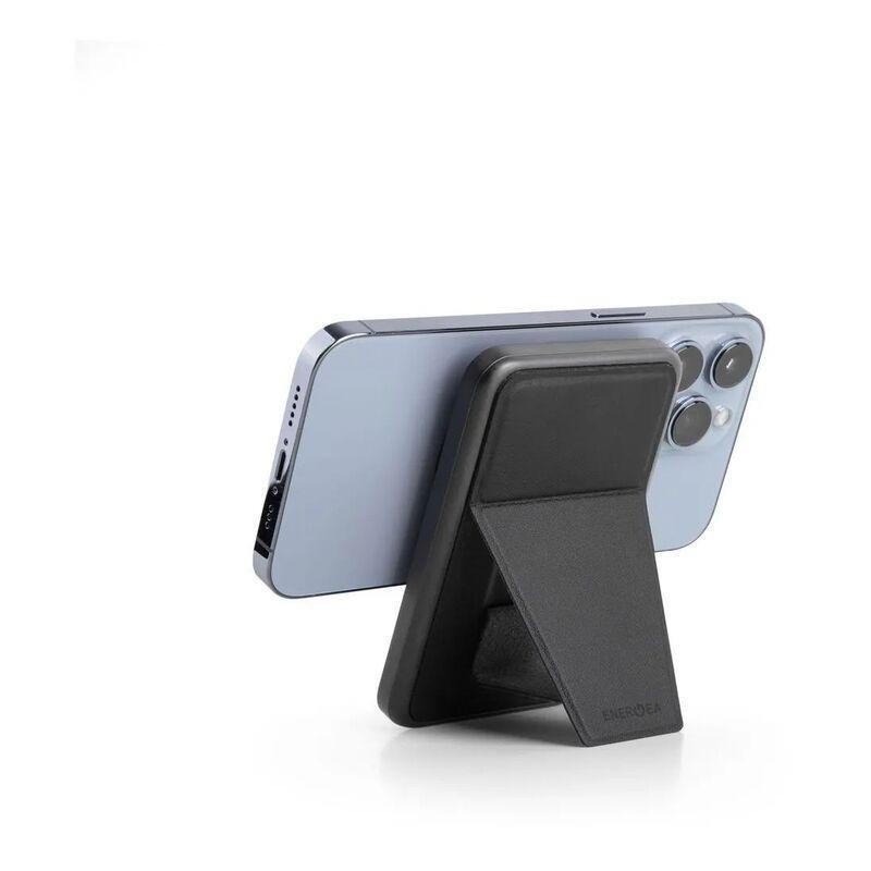 Energea MagPac Grip MagSafe Compatible Power Bank With Built-In Stand/Grip 5000mAh - Black, , large image number 1