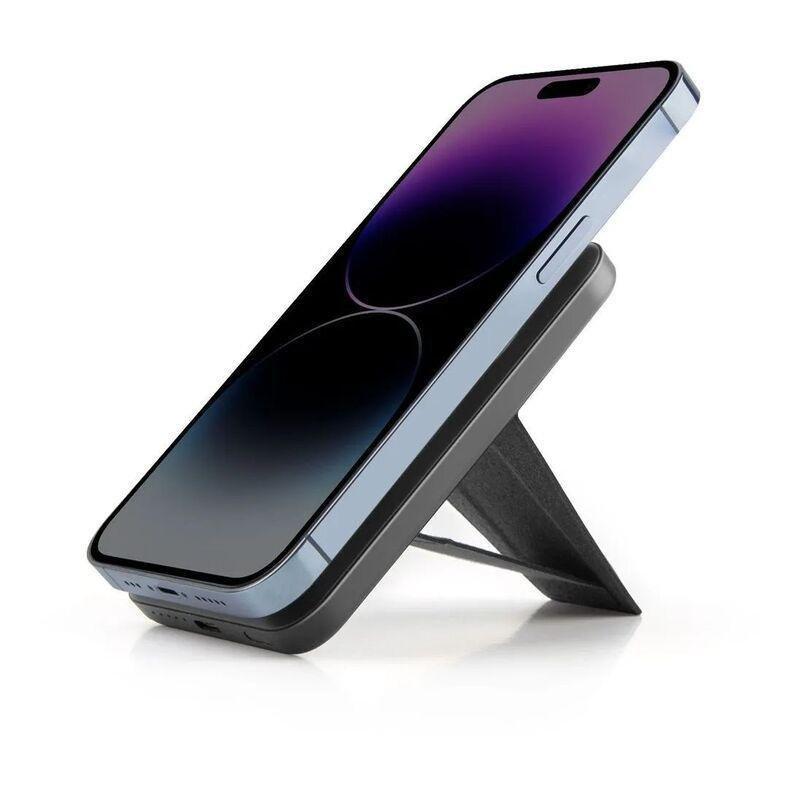 Energea MagPac Grip MagSafe Compatible Power Bank With Built-In Stand/Grip 5000mAh - Black, , large image number 3