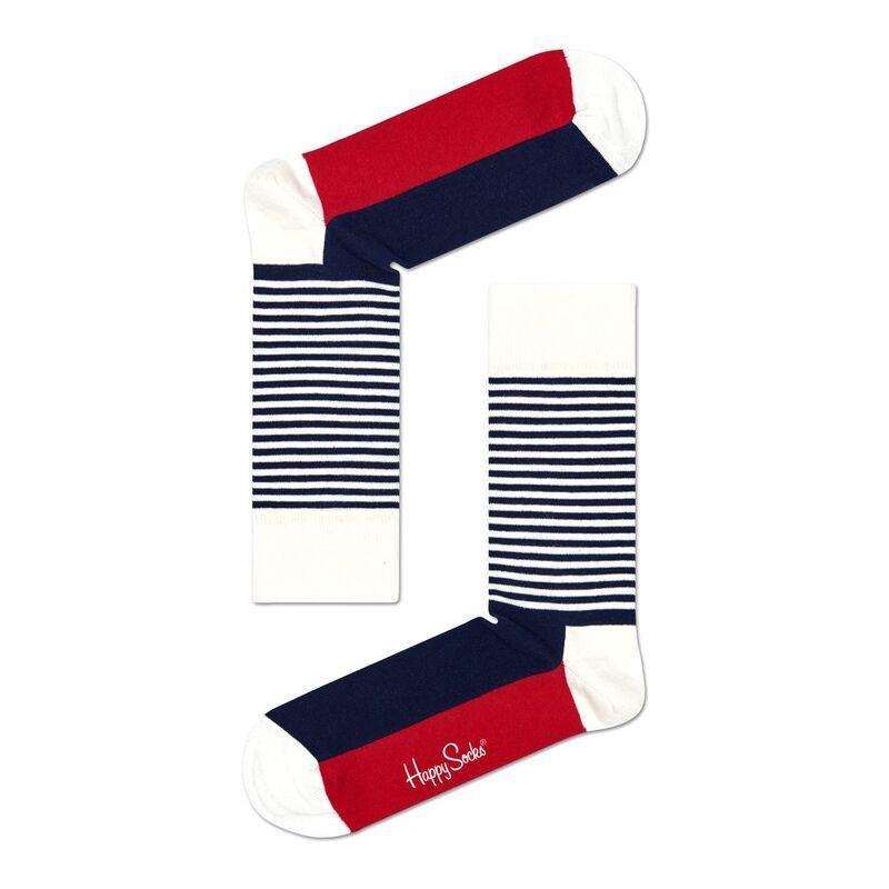 Happy Socks Stripe Gift Box Unisex Adult Crew Socks Multicolor (Pack of 4) (Size 36-40 EU), , large image number 1