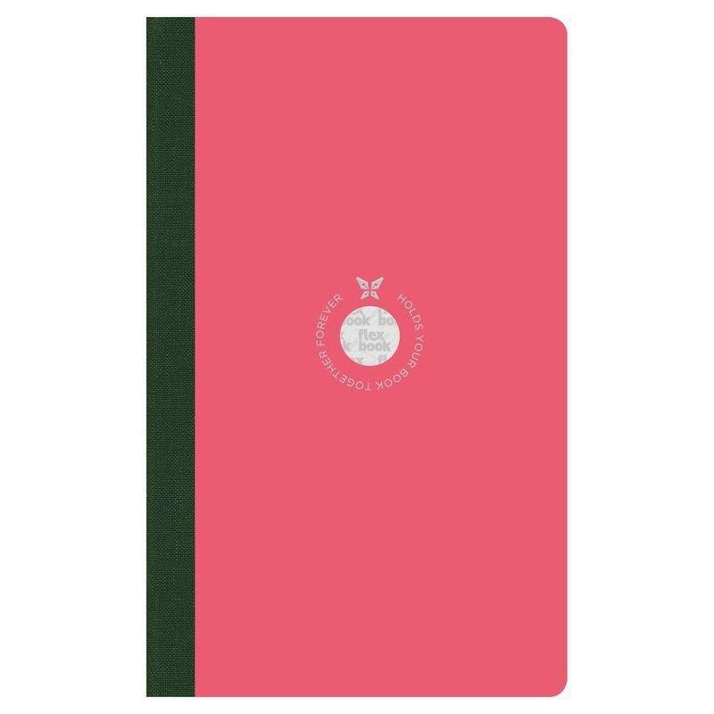Flexbook Smartbook Ruled A5 Notebook - Medium - Pink Cover/Green Spine (13 x 21 cm), , large image number 0