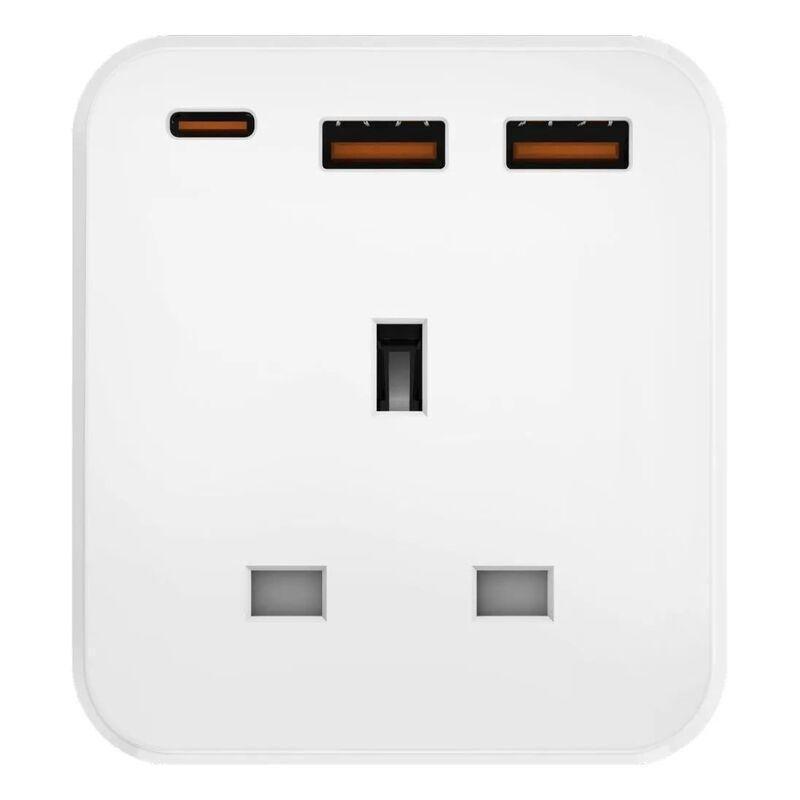 Bazic GoPort Cube 6-In-1 Multi-Socket Wall Charger With PD/QC 20W Fast Charging - White, , large image number 3